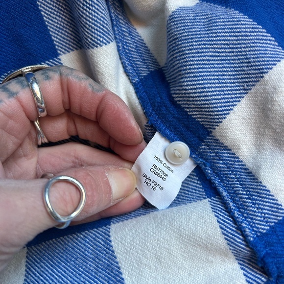 Madewell Blue and White Checkered Men's Fit Shirt - Picture 4 of 4
